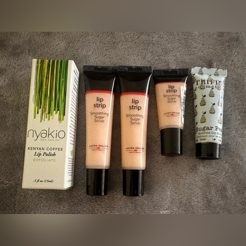 Nyakio, Trifle & Laura Geller Lip Scrubs Polish Bundle (5)